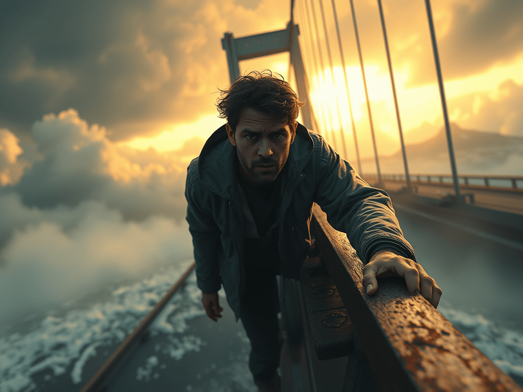 Once I saw this guy on a bridge about to&nbsp;jump.